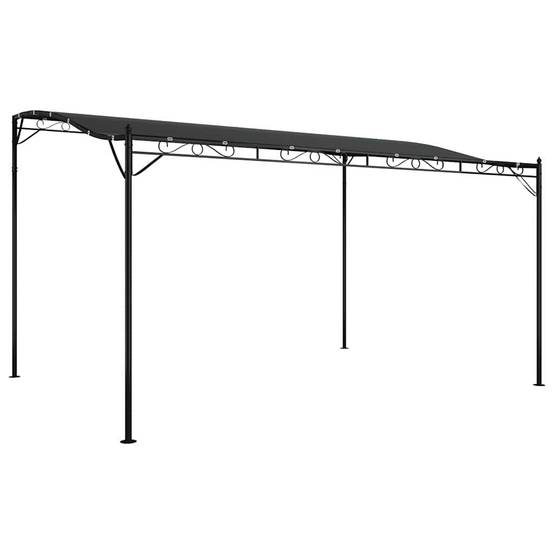 ComfortXL - Auvent de Porte Acier Toit Incurvé Design Moderne pour Extérieur Jardin Anthracite 4x3 m – ComfortXL Outdoor Living - Image 2