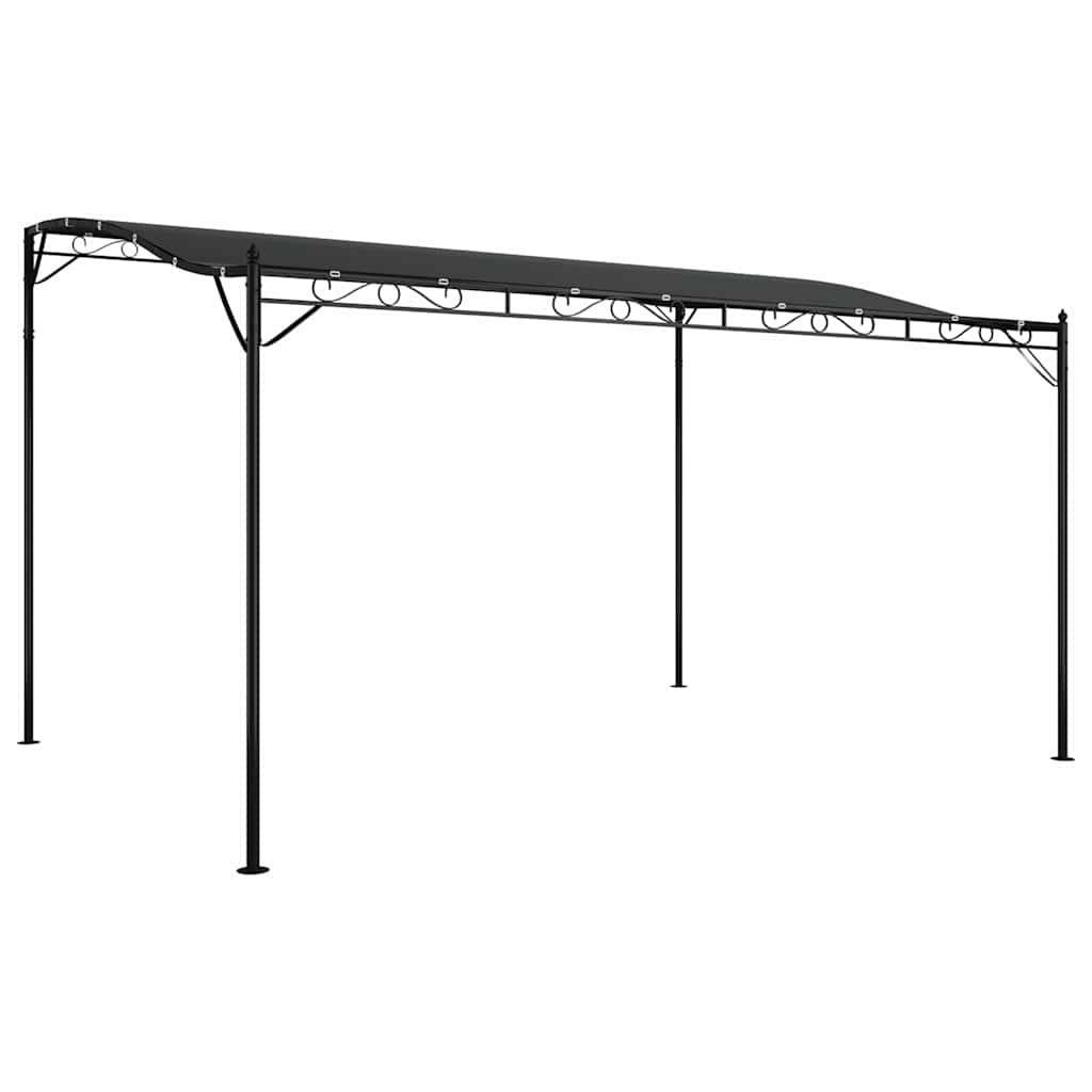 ComfortXL - Auvent de Porte Acier Toit Incurvé Design Moderne pour Extérieur Jardin Anthracite 4x3 m – ComfortXL Outdoor Living - Image 2