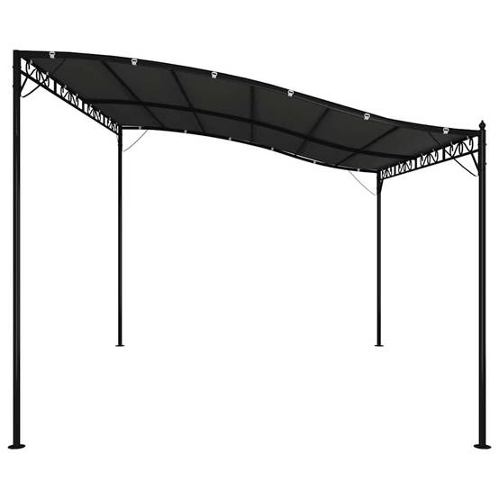 ComfortXL - Auvent de Porte Acier Toit Incurvé Design Moderne pour Extérieur Jardin Anthracite 4x3 m – ComfortXL Outdoor Living - Image 5