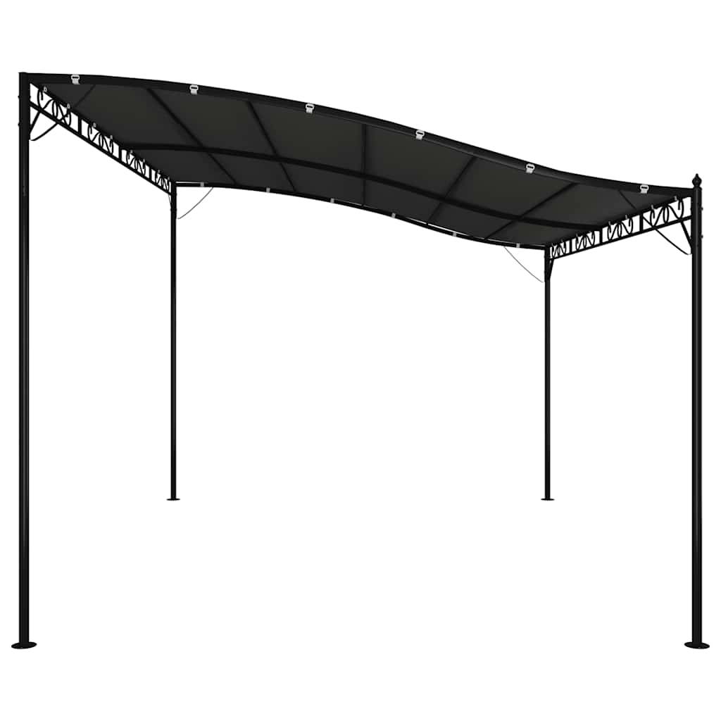 ComfortXL - Auvent de Porte Acier Toit Incurvé Design Moderne pour Extérieur Jardin Anthracite 4x3 m – ComfortXL Outdoor Living - Image 5