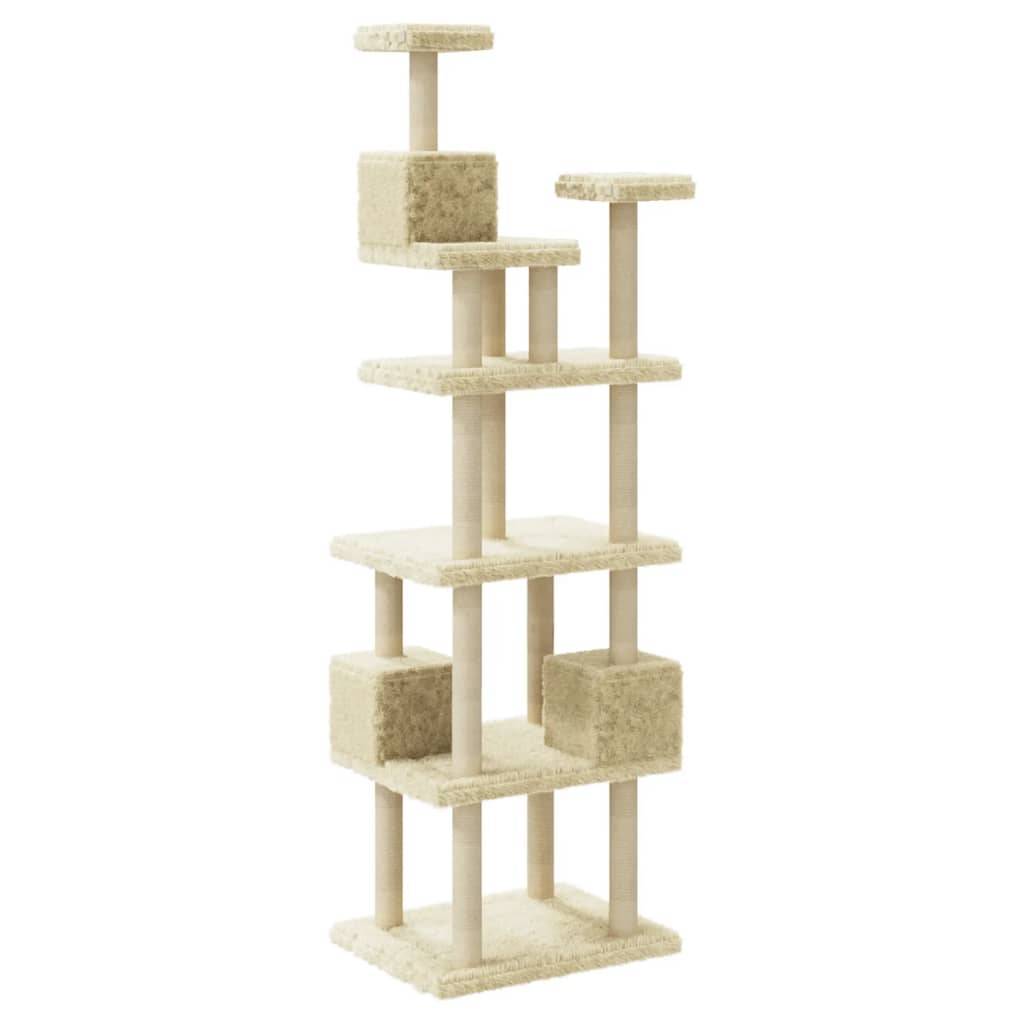 Vidaxl - Arbre à chat avec griffoirs en sisal Crème 188 cm vidaXL 171488 - Imagen 7