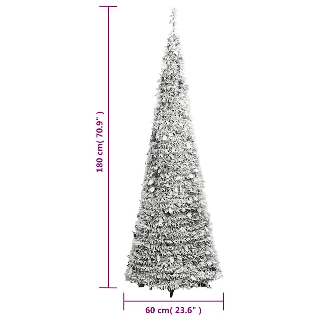 Sapin de Noël | Arbre de Noël artificiel escamotable avec neige floquée 150 LED Maison Chic - Image 9