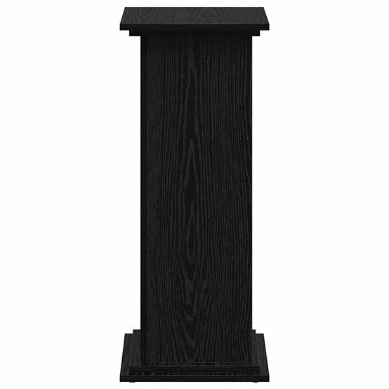 Support de plante moderne polyvalent intérieur extérieur 33 x 33 x 80 cm en bois d'ingénierie chêne noir - Image 4