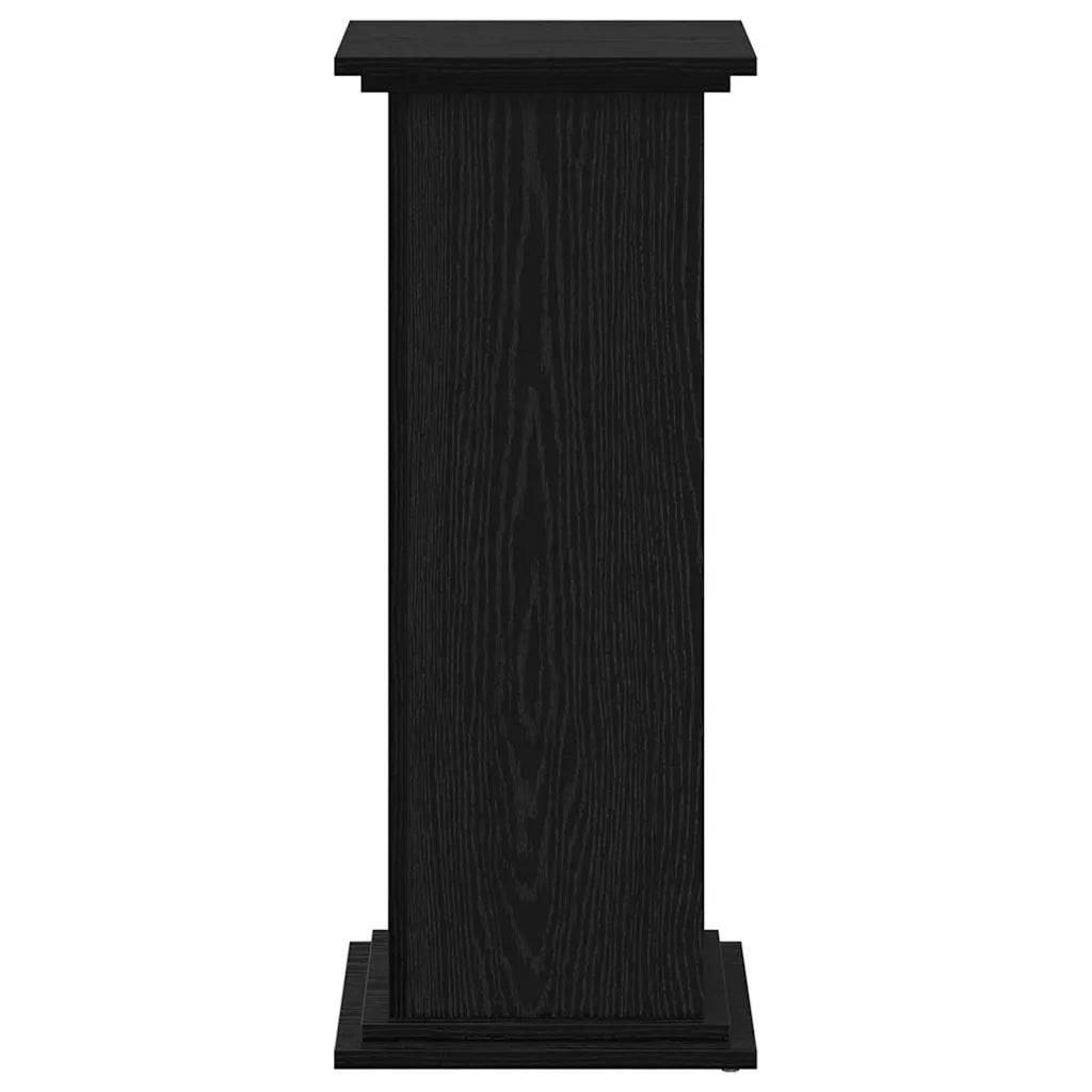 Support de plante moderne polyvalent intérieur extérieur 33 x 33 x 80 cm en bois d'ingénierie chêne noir - Image 3