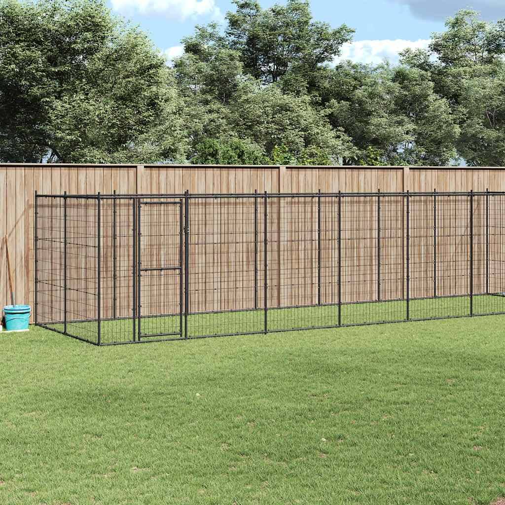 Vidaxl - Chenil d'extérieur pour chiens Acier 21,78 m² vidaXL 3082301 - Imagen 1