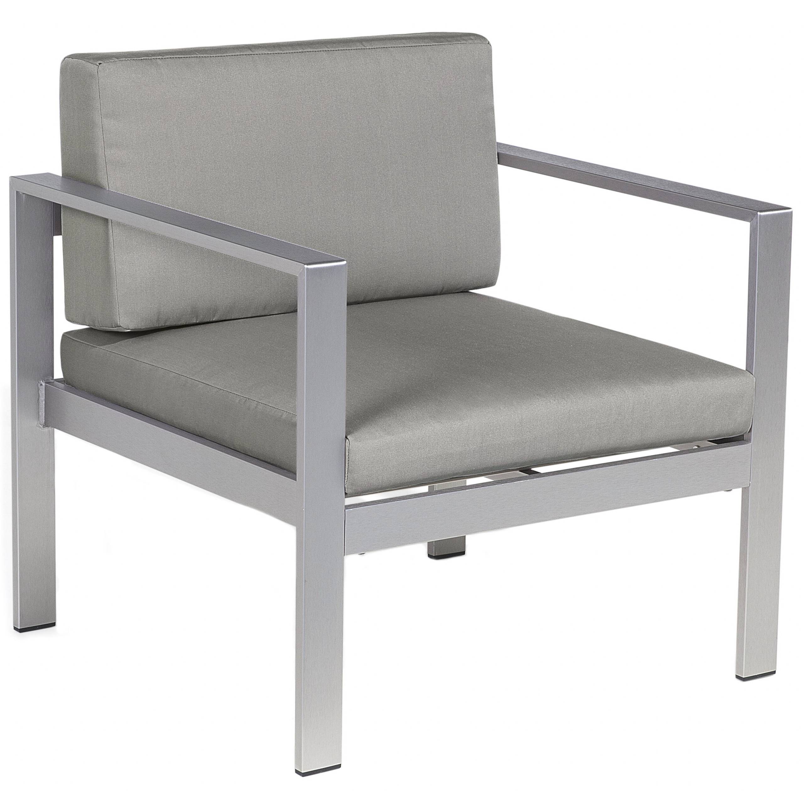 Beliani - Fauteuil Aluminium Gris foncé SALERNO - Beliani - Imagen 2