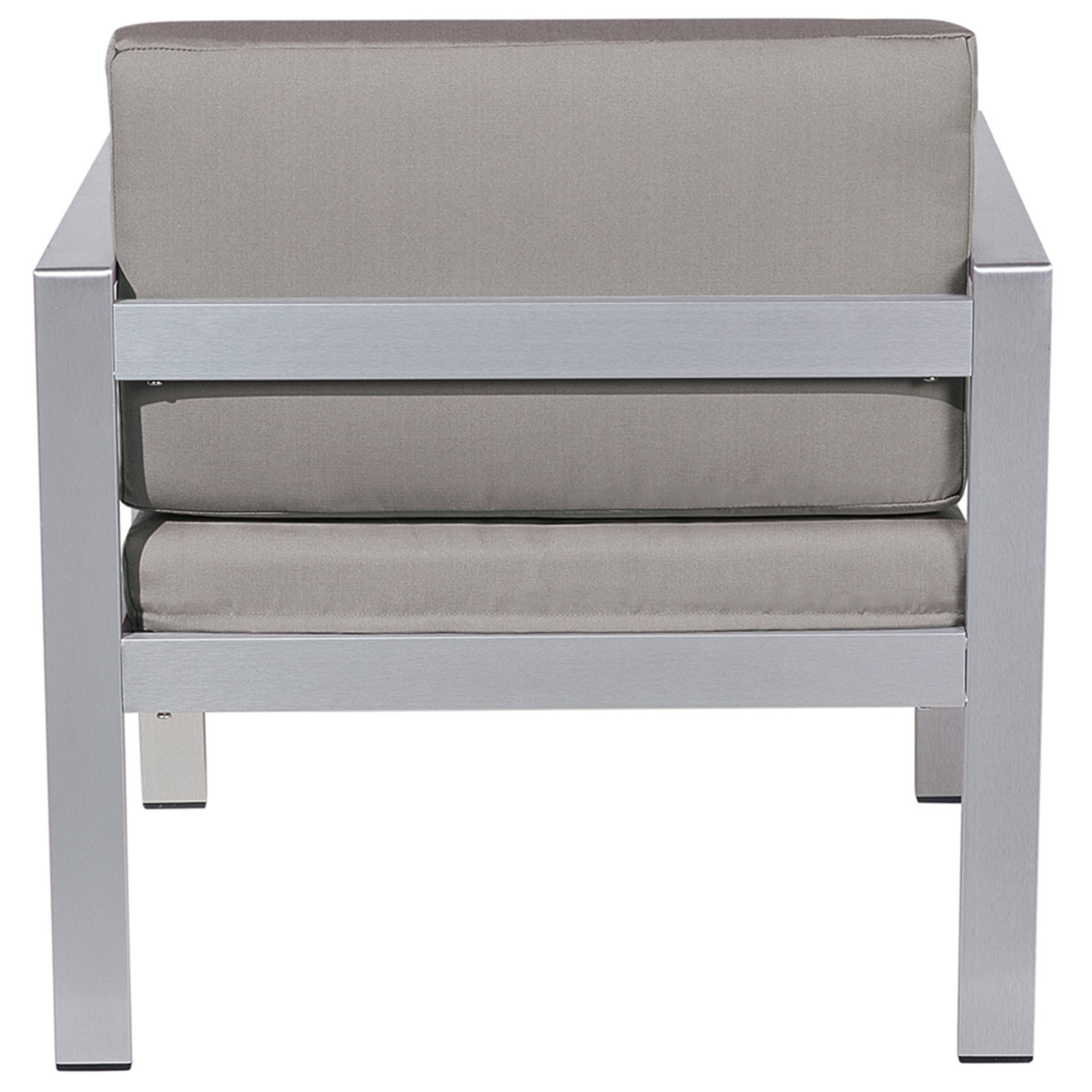 Beliani - Fauteuil Aluminium Gris foncé SALERNO - Beliani - Image 4