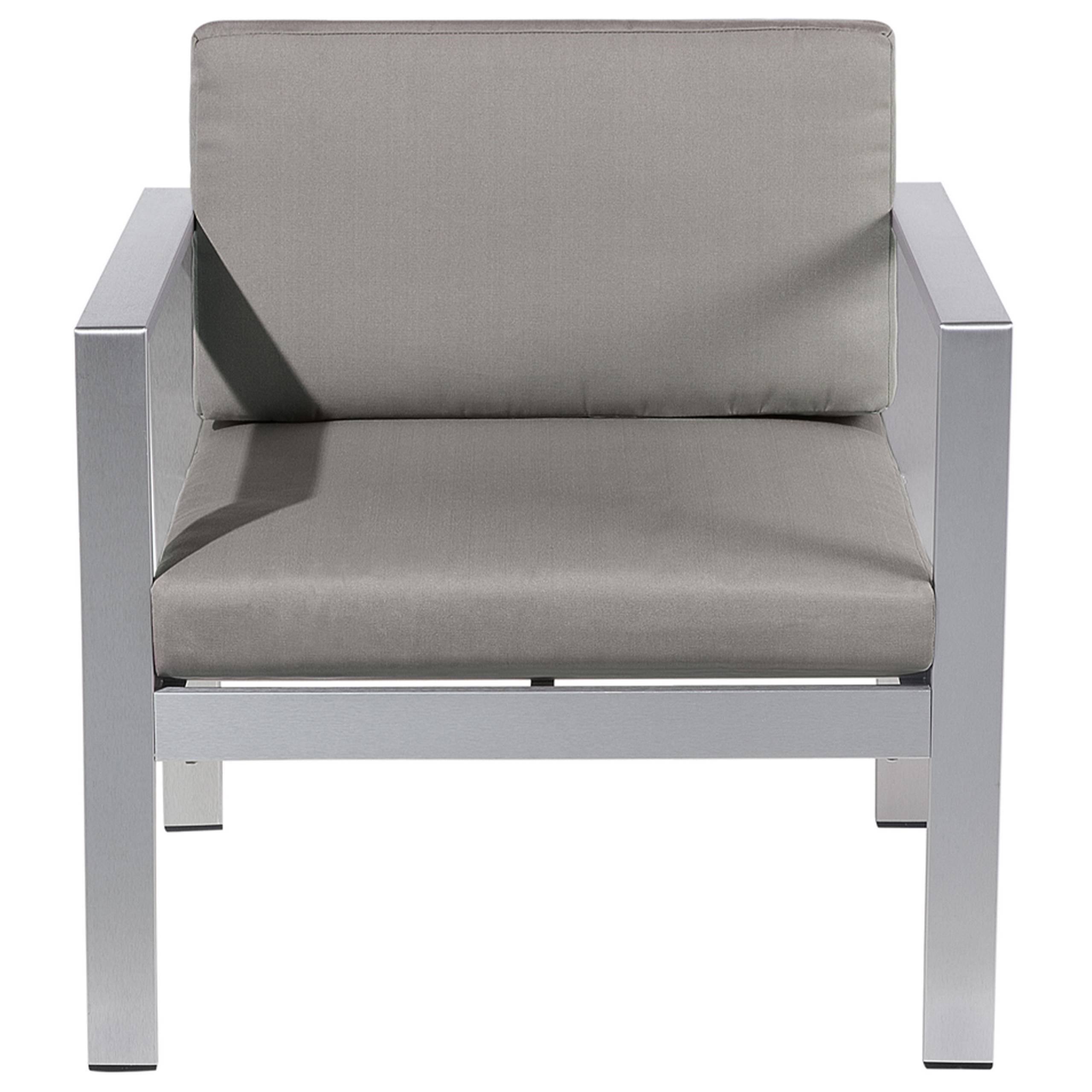 Beliani - Fauteuil Aluminium Gris foncé SALERNO - Beliani - Image 3