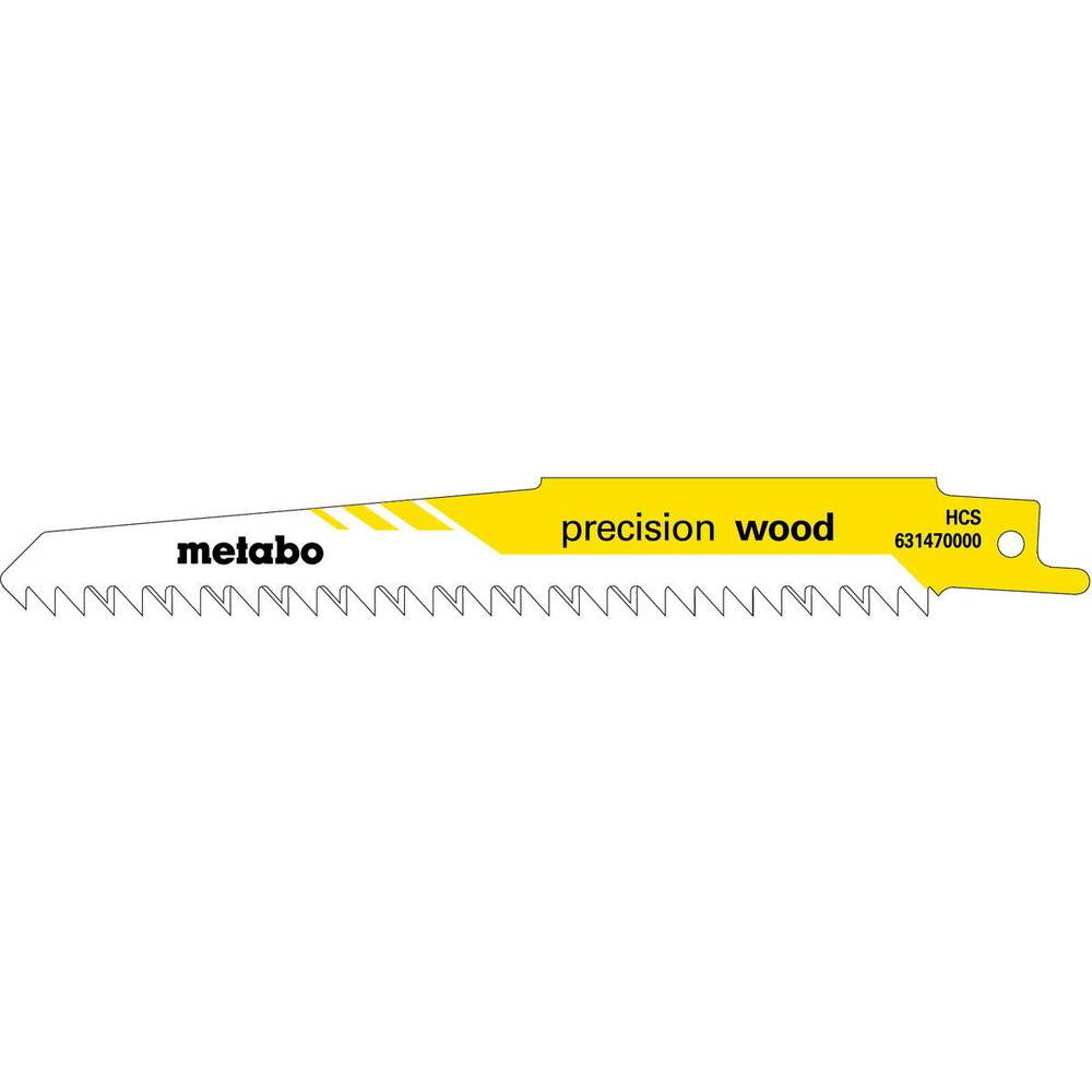 Metabo - 100 lames de scie sabre « precision wood » HCS - 150 x 1,25 mm