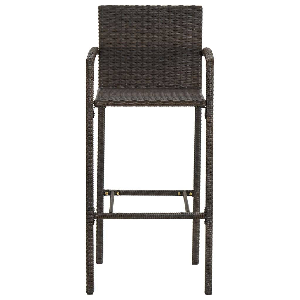 Helloshop26 - Ensemble de bar de jardin 5 pièces résine tressée marron - Imagen 6