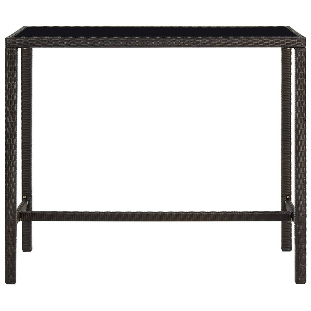 Helloshop26 - Ensemble de bar de jardin 5 pièces résine tressée marron - Imagen 3