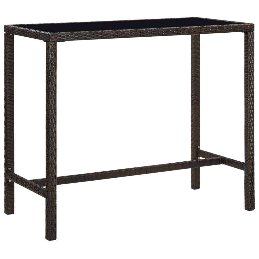 Helloshop26 - Ensemble de bar de jardin 5 pièces résine tressée marron - Imagen 2