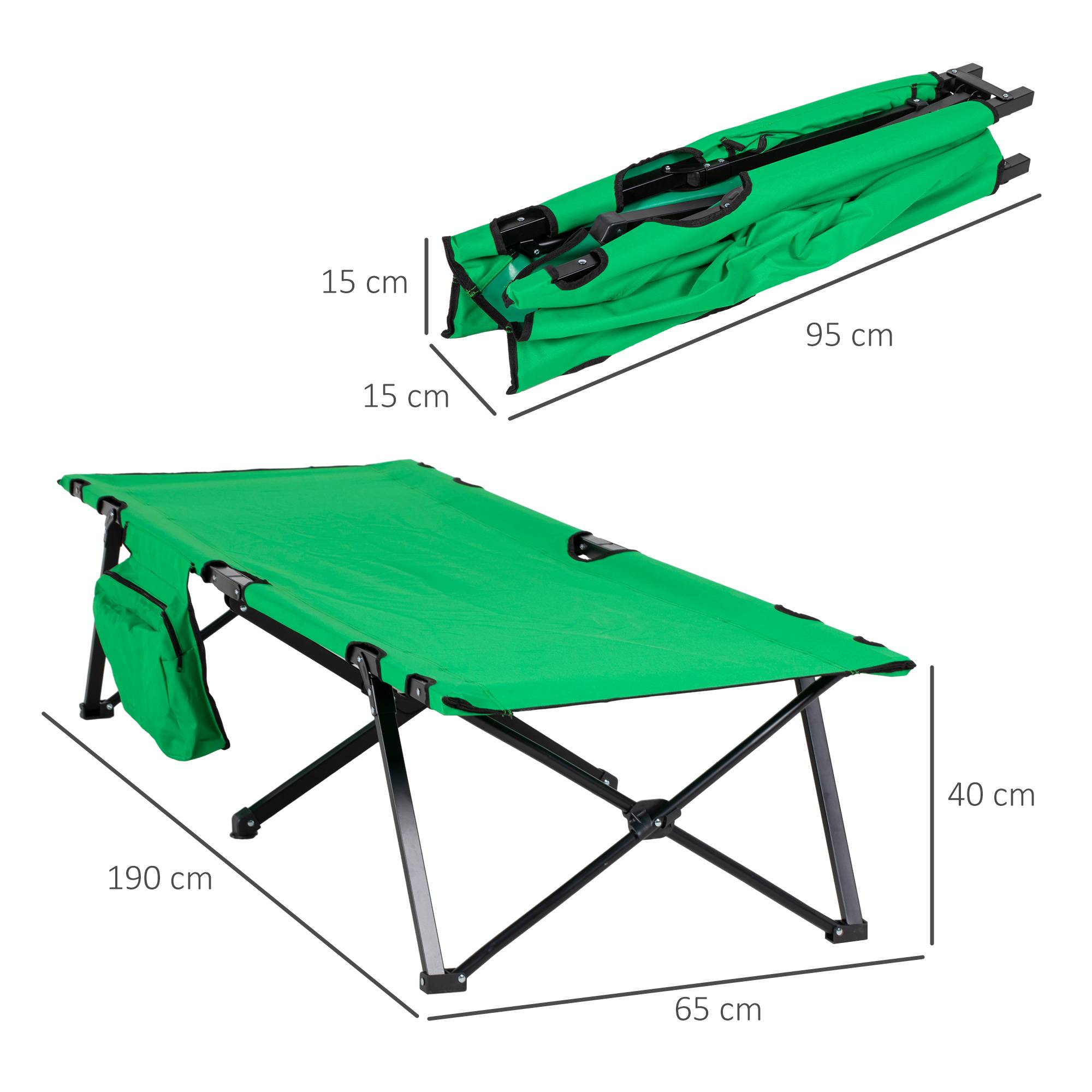 Lit De Camp Ultra Léger Pliable 190x70x17 Cm - Aluminium - Charge 150 Kg - Avec Sac Transport