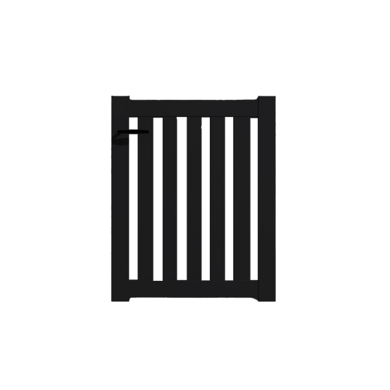 Portail Packit - Portillon alu modèle ajouré en kit dim. L.1000 (entre piliers) x H.1200 Noir (RAL 9005)