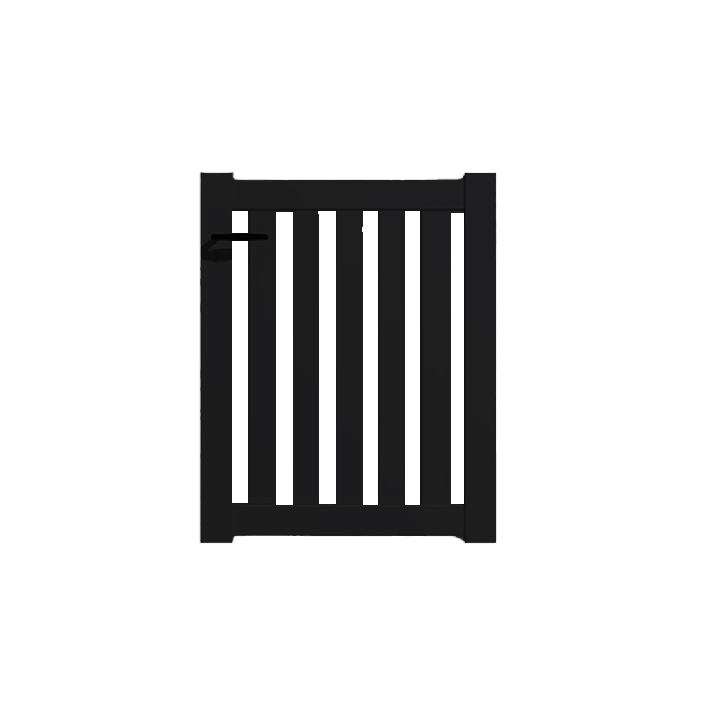 Portail Packit - Portillon alu modèle ajouré en kit dim. L.1000 (entre piliers) x H.1200  Noir (RAL 9005)