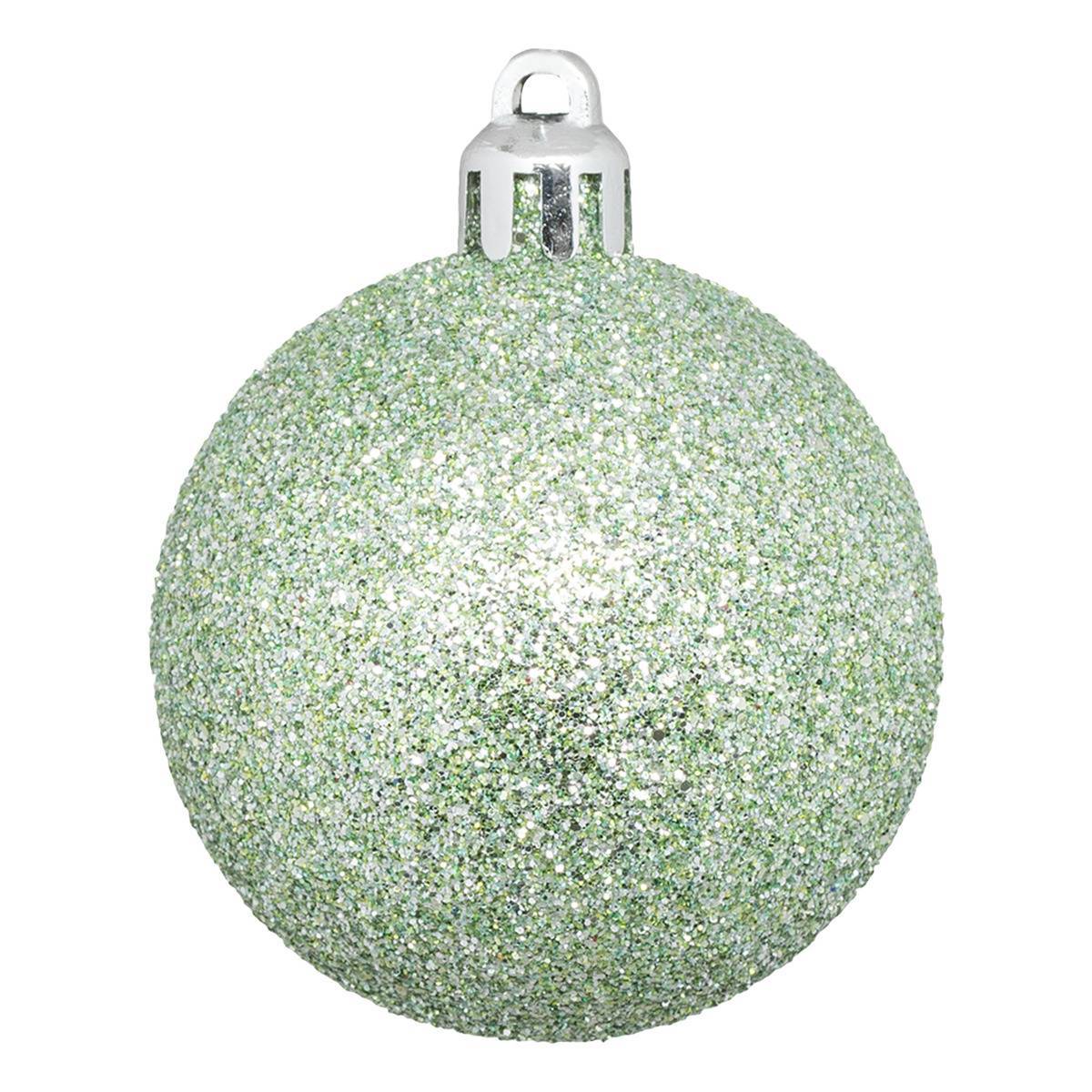 Fééric Lights & Christmas - Boule de Noël plastique 50mm x5 vert amande - Atmosphera Créateur d'intérieur - Imagen 3