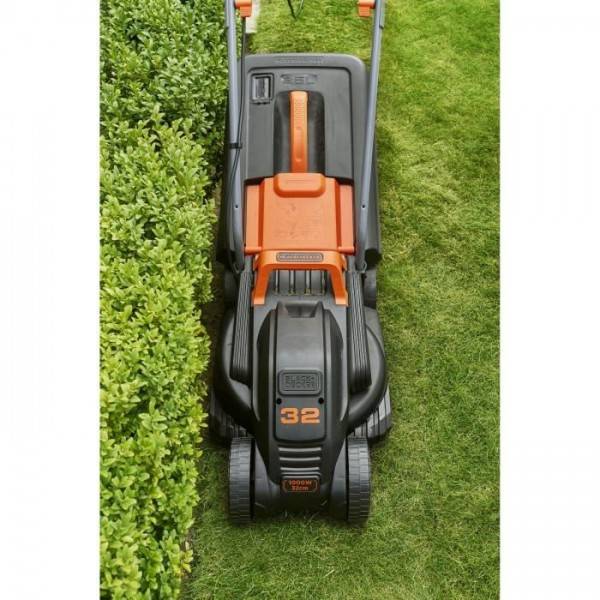 Tondeuse a Gazon électrique BLACK+DECKER BEMW351-QS - 1000W - 32cm de coupe - 3 hauteurs réglables - Image 4
