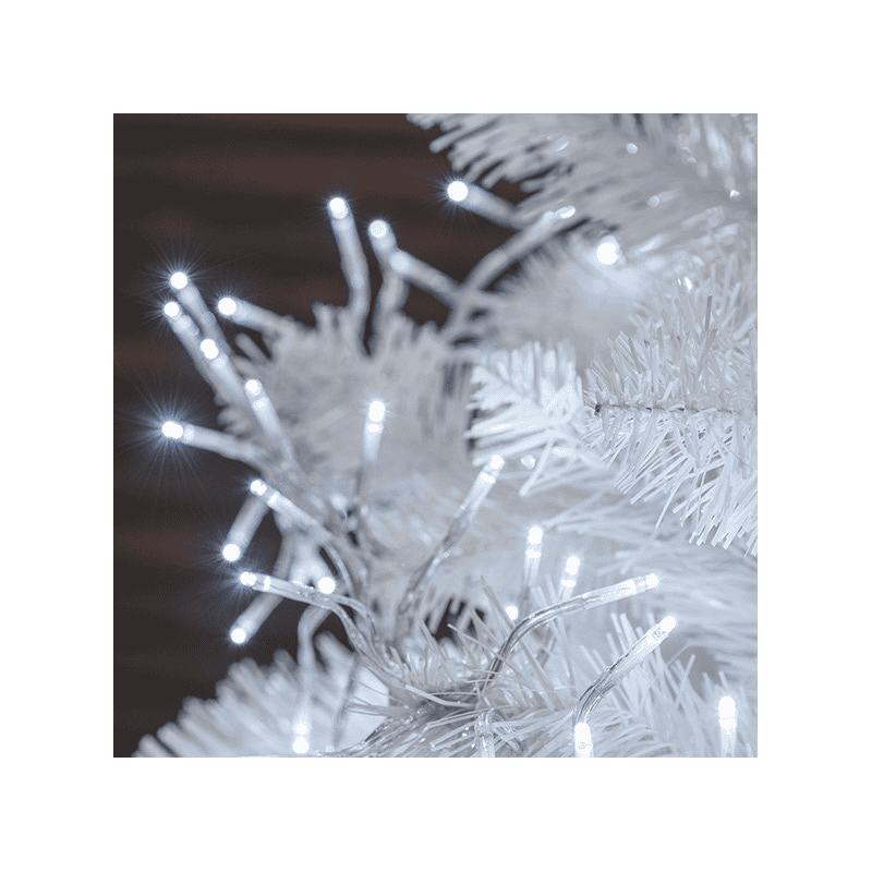 Lotti - Guirlande Boa 12cm 22M 2200 miniLed blanc froid 8 jeux câble transparent Lotti - Imagen 4