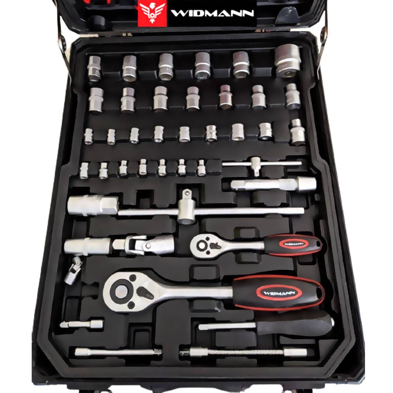 Caisse à outils, Widmann 254ALC, Valise de garagiste, mécanicien de 254 pièces, pinces, tournevis, clés, scie, marteau - Image 2
