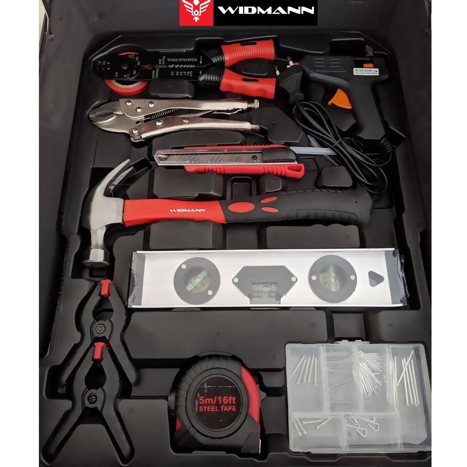 Caisse à outils, Widmann 254ALC, Valise de garagiste, mécanicien de 254 pièces, pinces, tournevis, clés, scie, marteau - Image 3