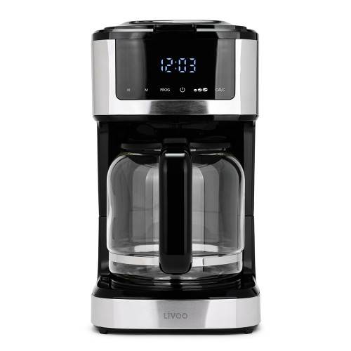 Livoo - Cafetière électrique inox programmable 12-15 tasses - Image 1