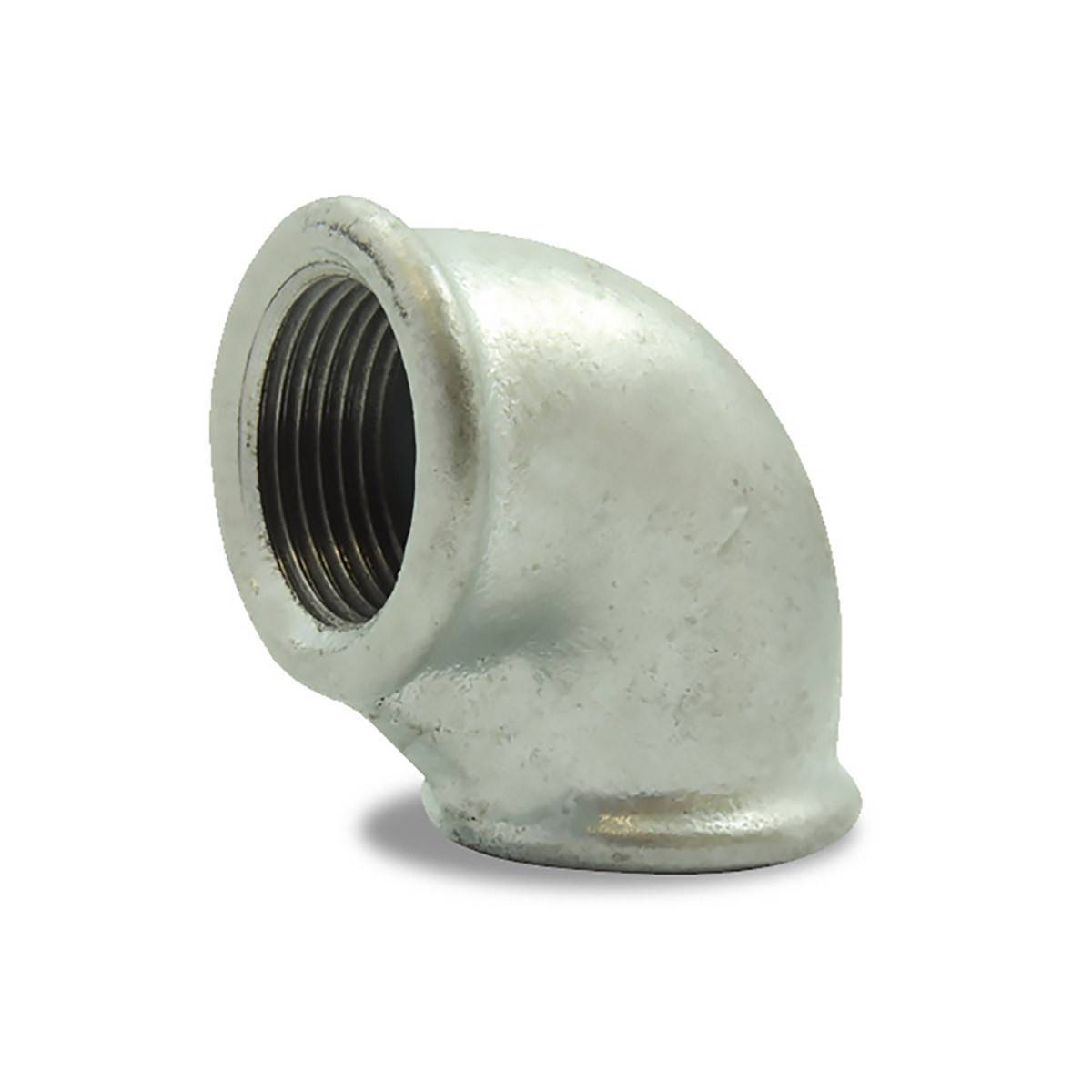 Coude 90° galvanisé femelle femelle en fonte malléable - 1/2'' - Image 1