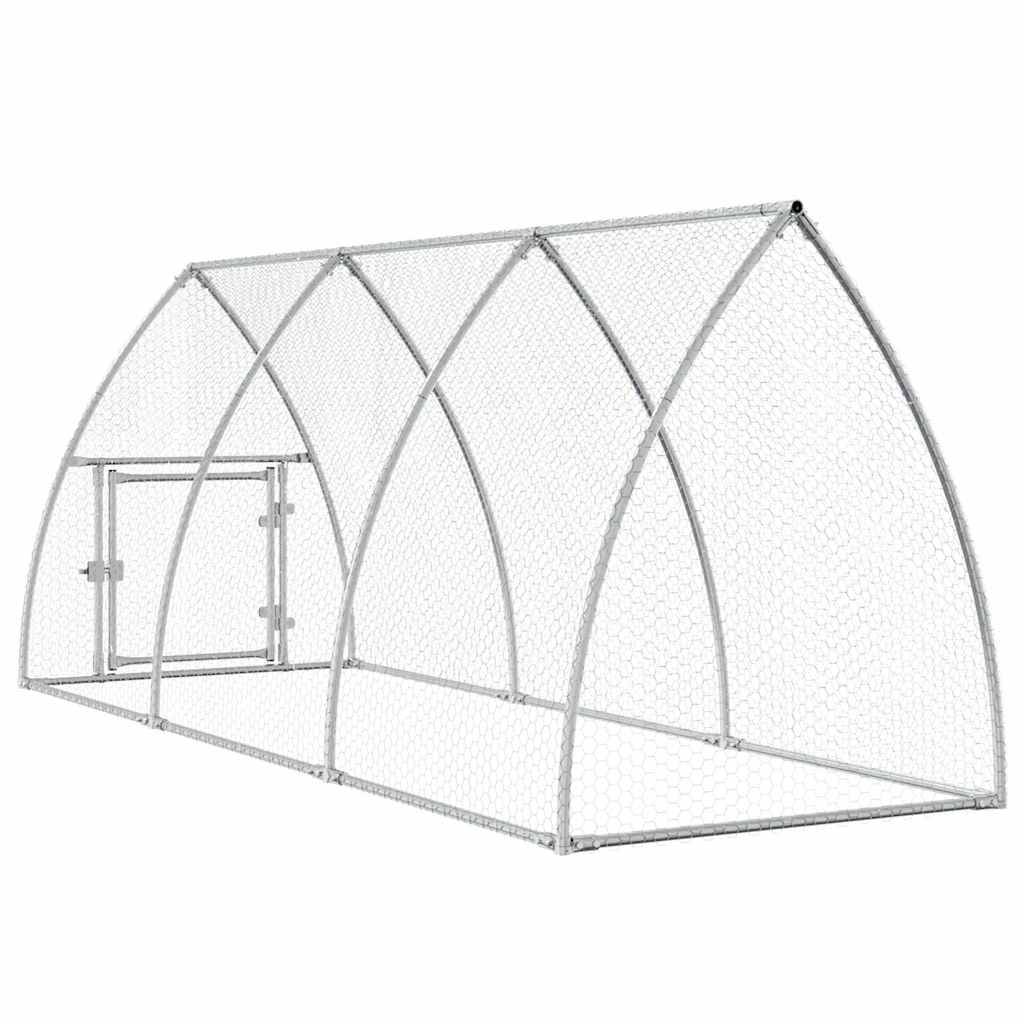 Vidaxl - Cage pour poules argenté 300x105x120 cm acier galvanisé vidaXL 172553 - Image 8
