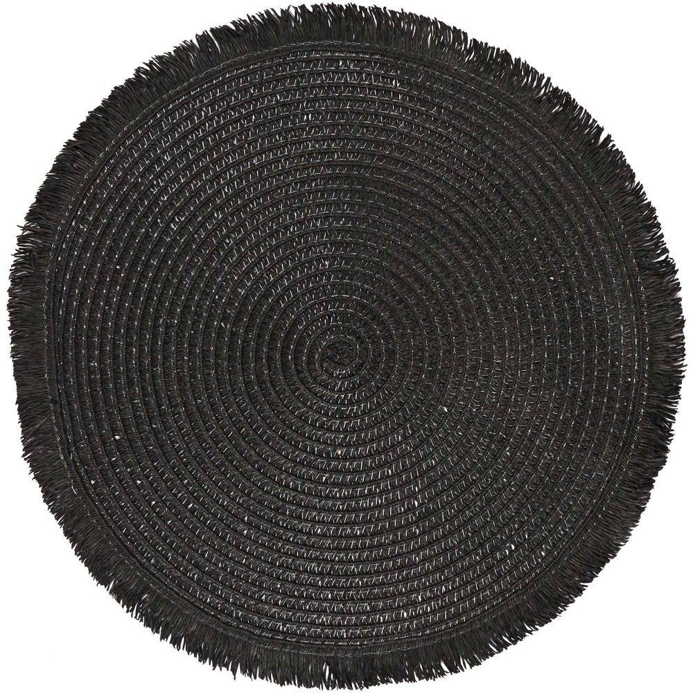 The Home Deco Factory - Set de table rond avec franges 38 cm - Imagen 3