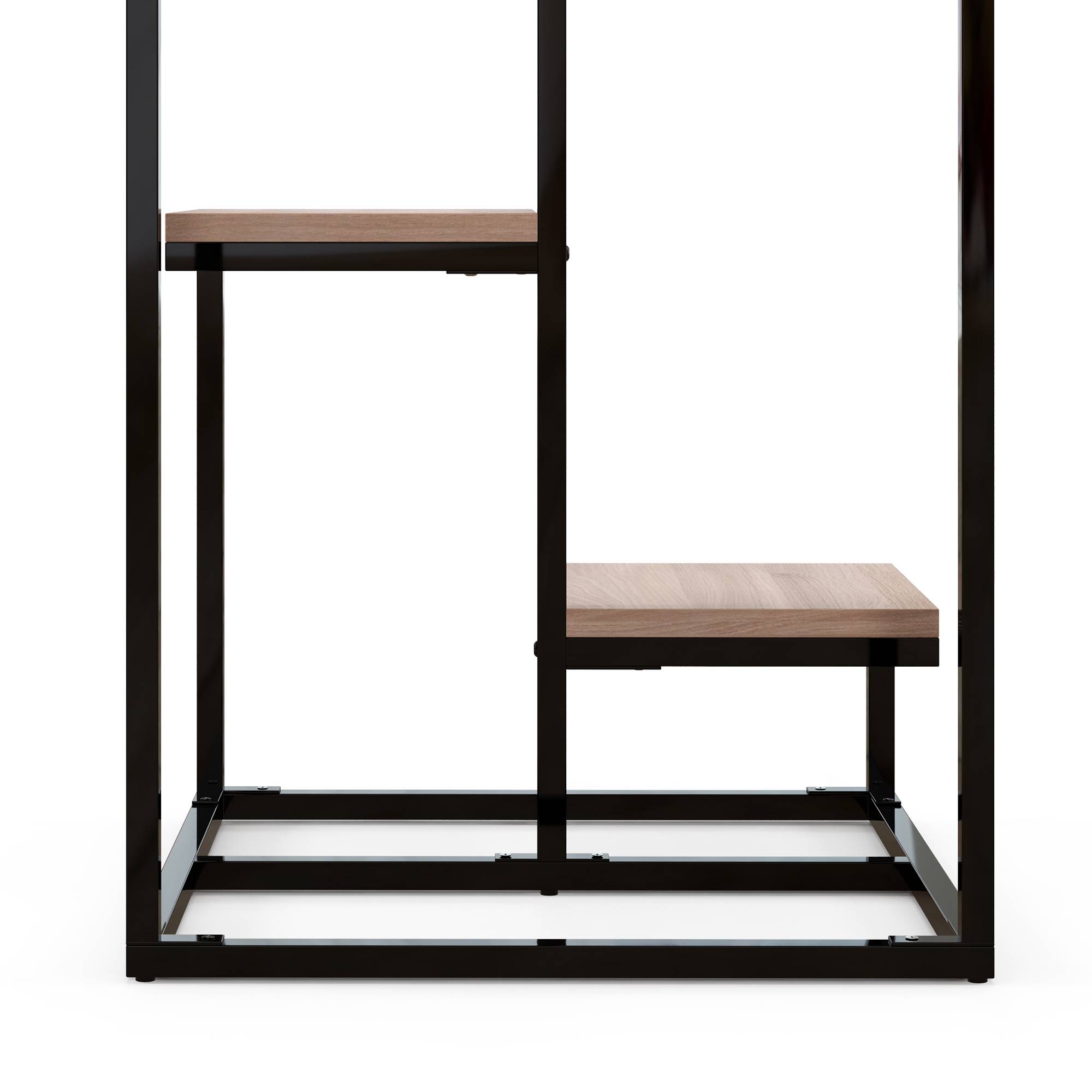 Étagère à plantes 4 niveaux style industriel en métal et bois pour intérieur 40x75,5 cm - ComfortXL Outdoor Living - Image 9