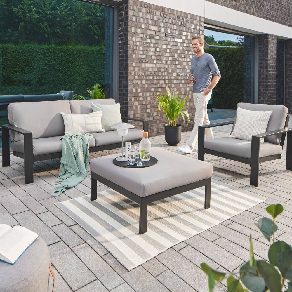 Salon de jardin aluminium HOME DELUXE RIO M - anthracite - Image 3