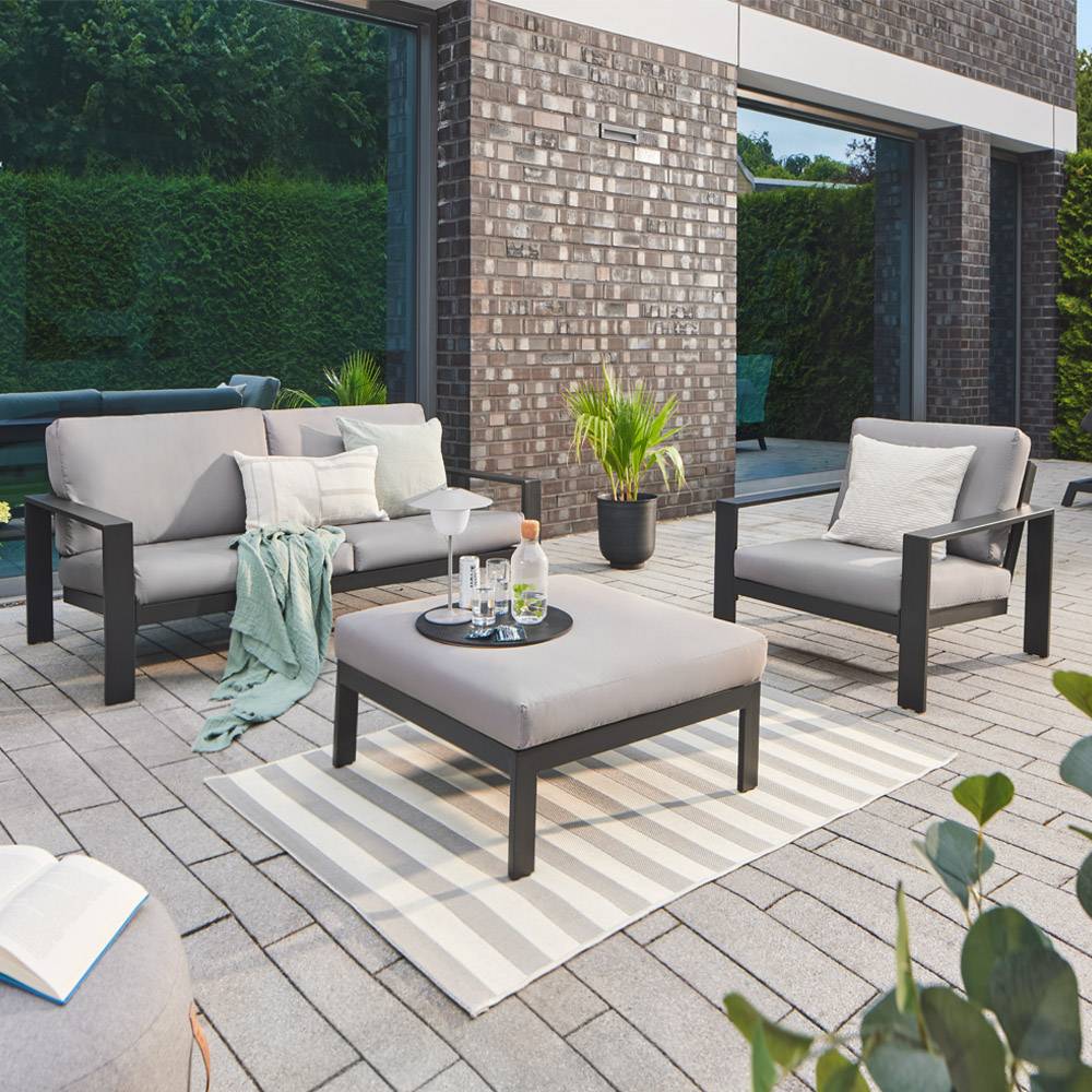 Salon de jardin aluminium HOME DELUXE RIO M - anthracite - Image 2
