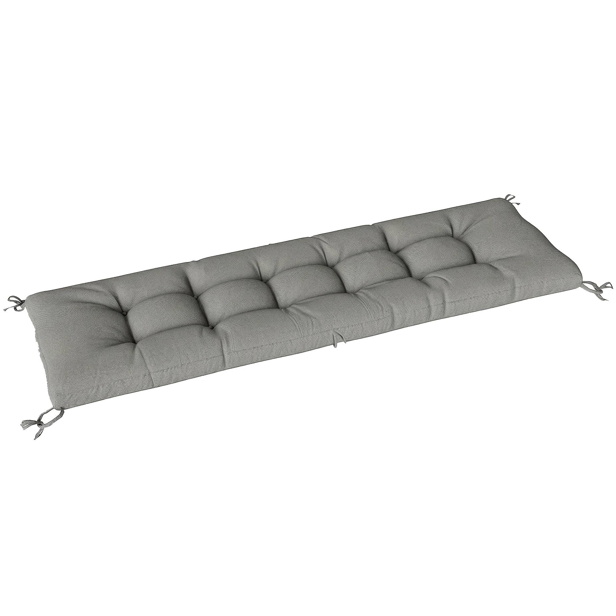 ComfortXL - Coussin bain de soleil polyester 198 x 65 x 13 cm gris clair extérieur déperlant UV50+ avec sangles de fixation - Image 10