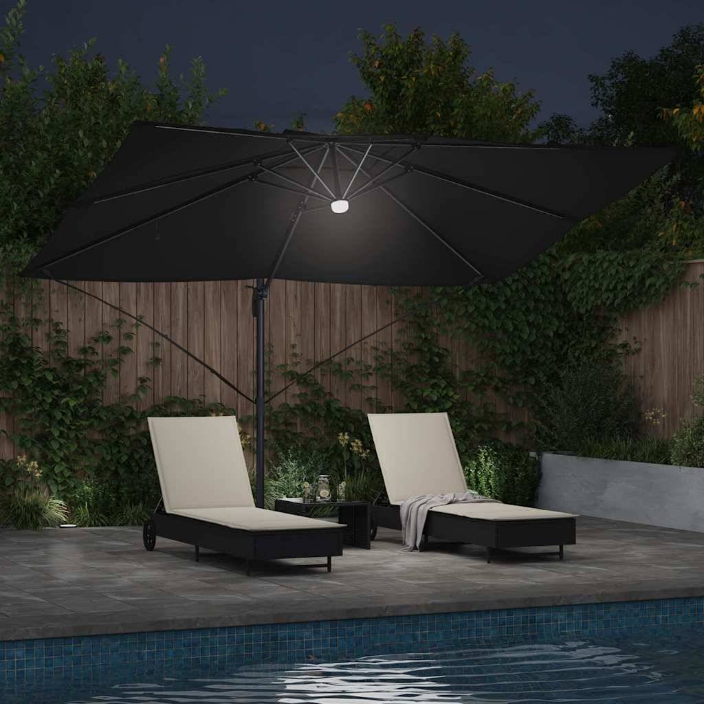 Maison Chic - Parasol de jardin | Parasol d'extérieur | Parasol Noir 351 x 250 x 253 cm Polyester et Aluminium Maison Chic - Image 4