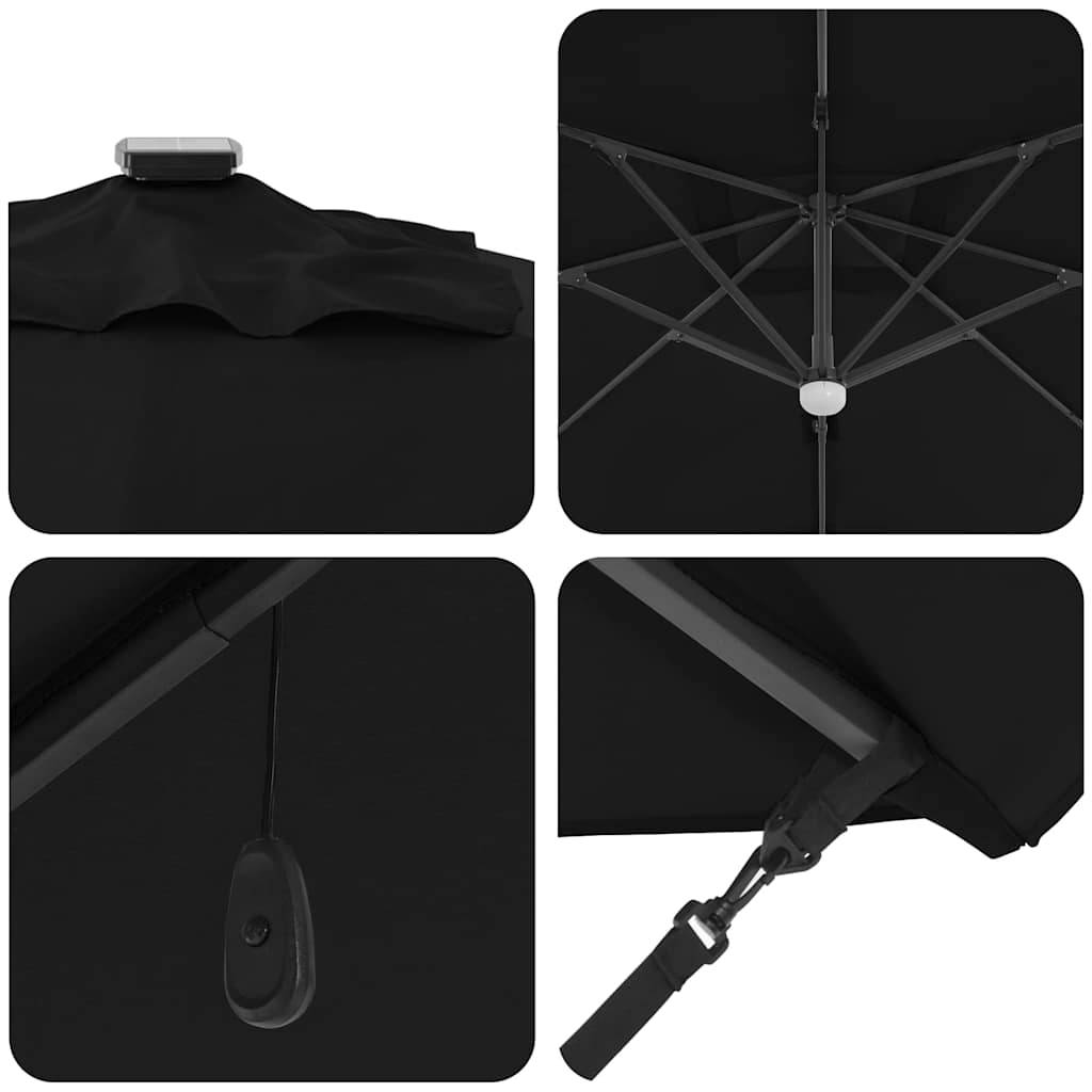 Maison Chic - Parasol de jardin | Parasol d'extérieur | Parasol Noir 351 x 250 x 253 cm Polyester et Aluminium Maison Chic - Image 9