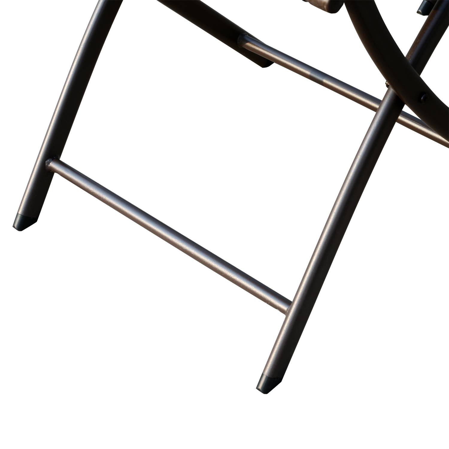 Outsunny - Ensemble salon de jardin 6 personnes grande table rectangulaire pliable + 6 chaises pliantes métal résine tressée PS chocolat - Outsunny - Imagen 6