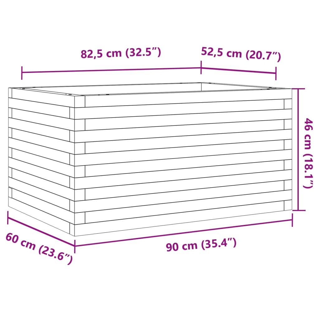 Maison Chic - Jardinière, Bac à fleurs, Pot de fleurs 90x60x46 cm bois de pin imprégné - Imagen 10