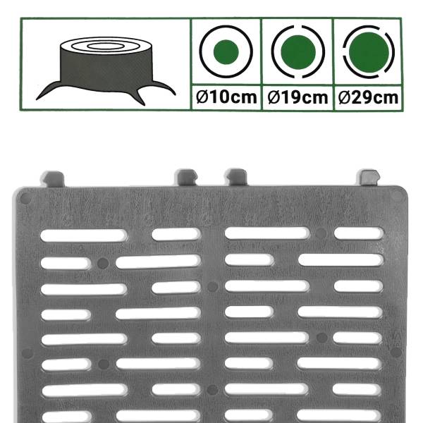 Gt Garden - Lot de 3 manchons de protection gris pour troncs d'arbre - GT GARDEN - Imagen 2