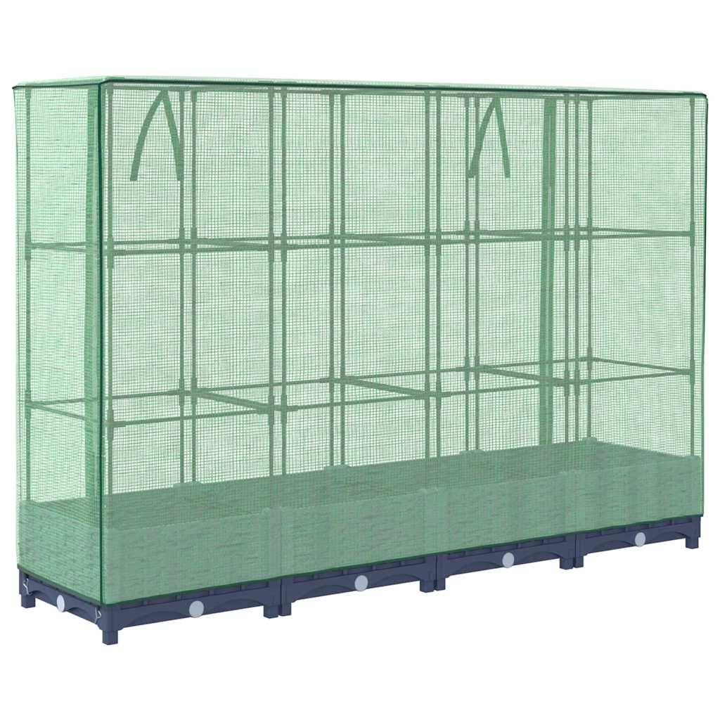ComfortXL - Carré potager surélevé avec serre aspect rotin pour balcon jardin Gris 160x40cm – ComfortXL Outdoor Living - Image 6
