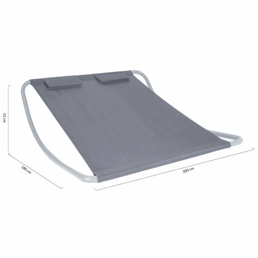 Lit bain de soleil 180 CM avec toile grise - Image 5