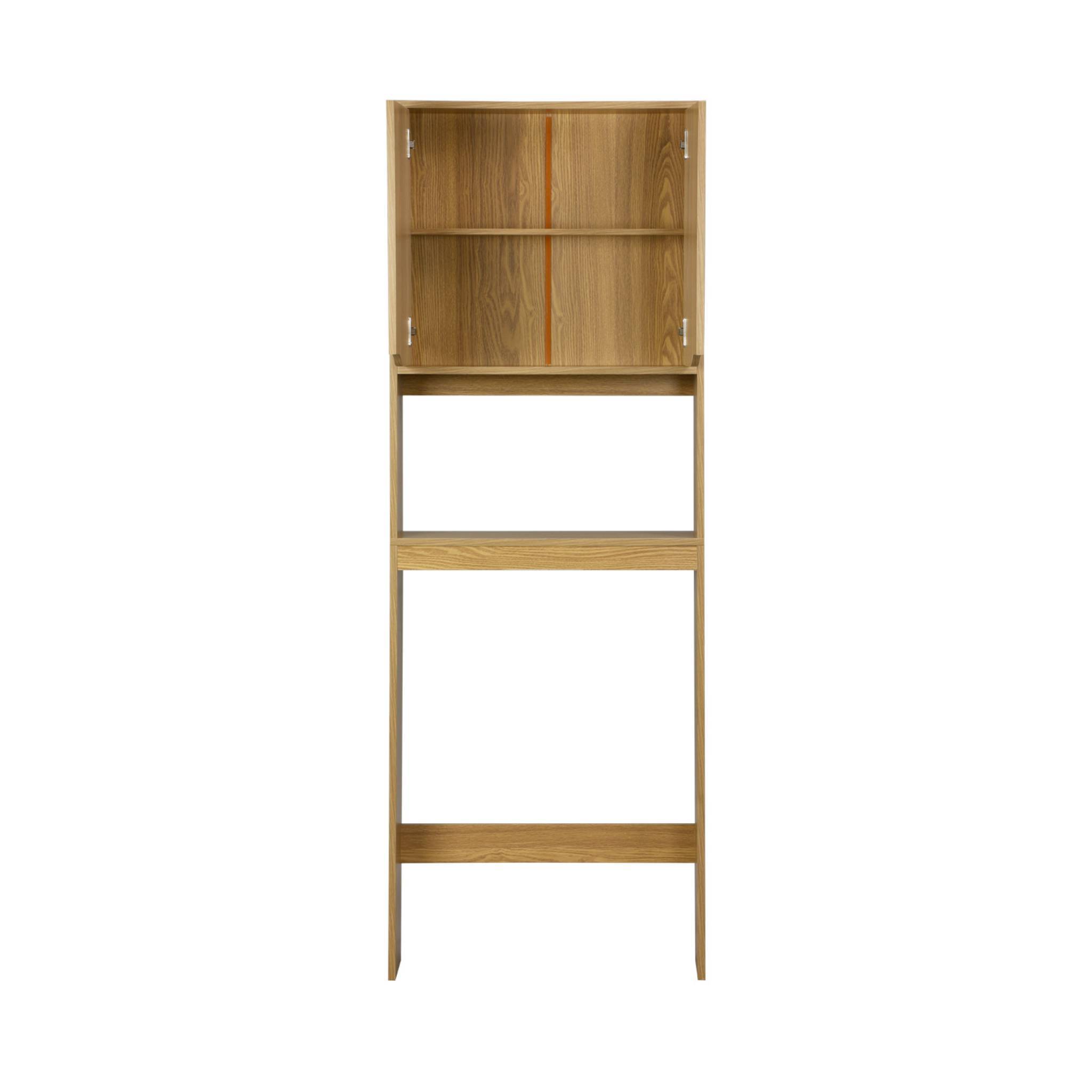 sweeek - Etagère / meuble WC vintage décor bois frêne 64 x 20 x H 180 cm - Nepal | sweeek - Image 3