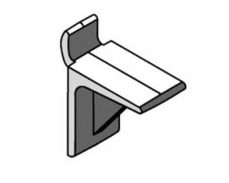Taquet aluminium brut T39 pour crémaillère encastrée VACHETTE - Boîte de 100 - 580263 - Image 2