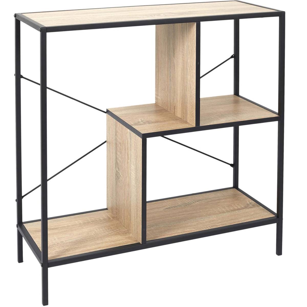 The Home Deco Factory - Etagère en bois et métal Edison 80 x 30 x 79.5 cm - Image 1