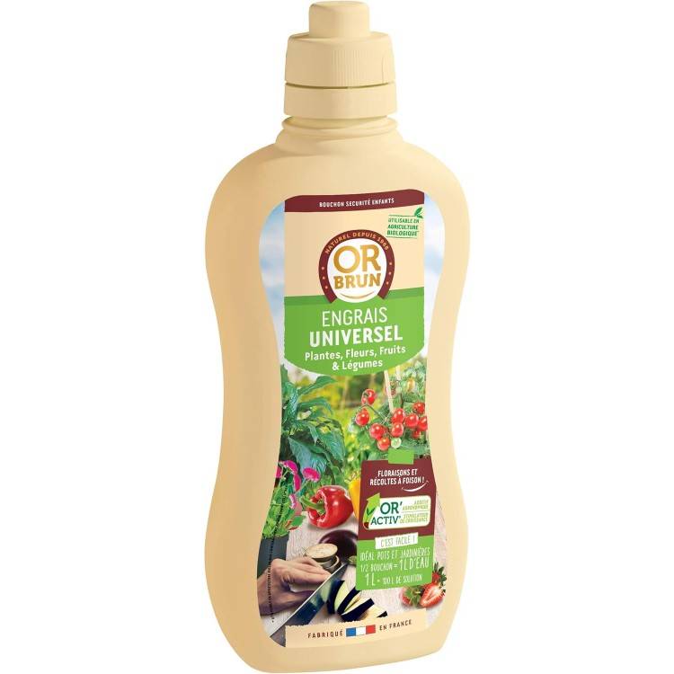 Solabiol - SOLABIOL Or Brun, Engrais Universel UAB, 1 litre, Lquide, OBRECLUNI1