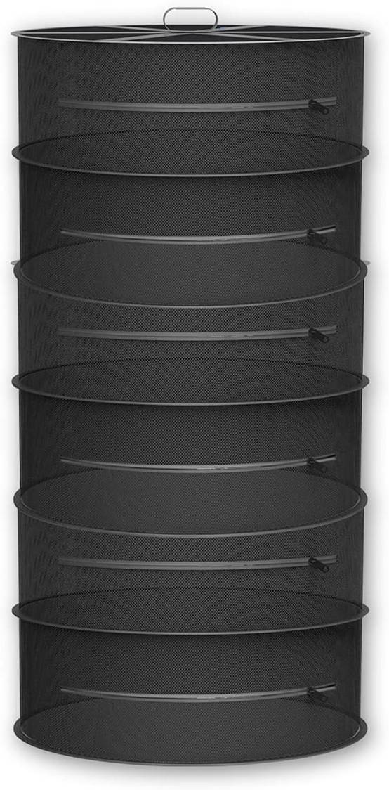 Filet de séchage suspendu, 6 couches, filet de séchage pliable 60 cm (noir)-Lytech - Image 1