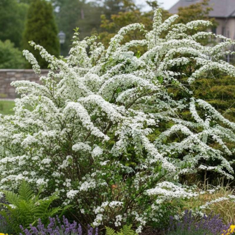 Spirée de Thunberg, Spiraea à fleurs Blanche - feuillage Caduc - Pot de 7,5L - 40/60 cm-  hauteur à maturité De 1,00 m à 1,50 m - Imagen 3
