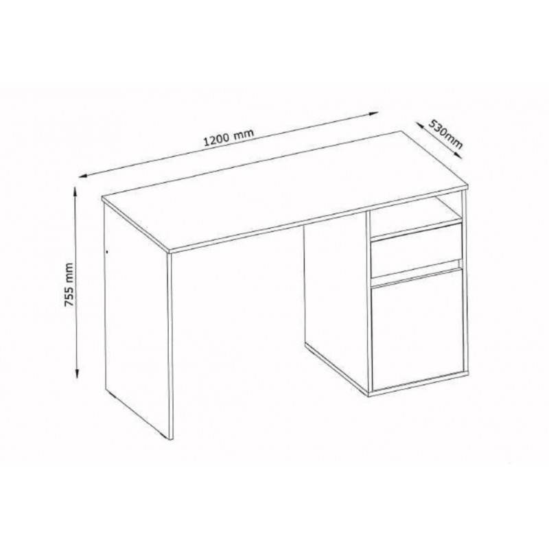 Bureau 1 tiroir 1 porte Soma - Image 2