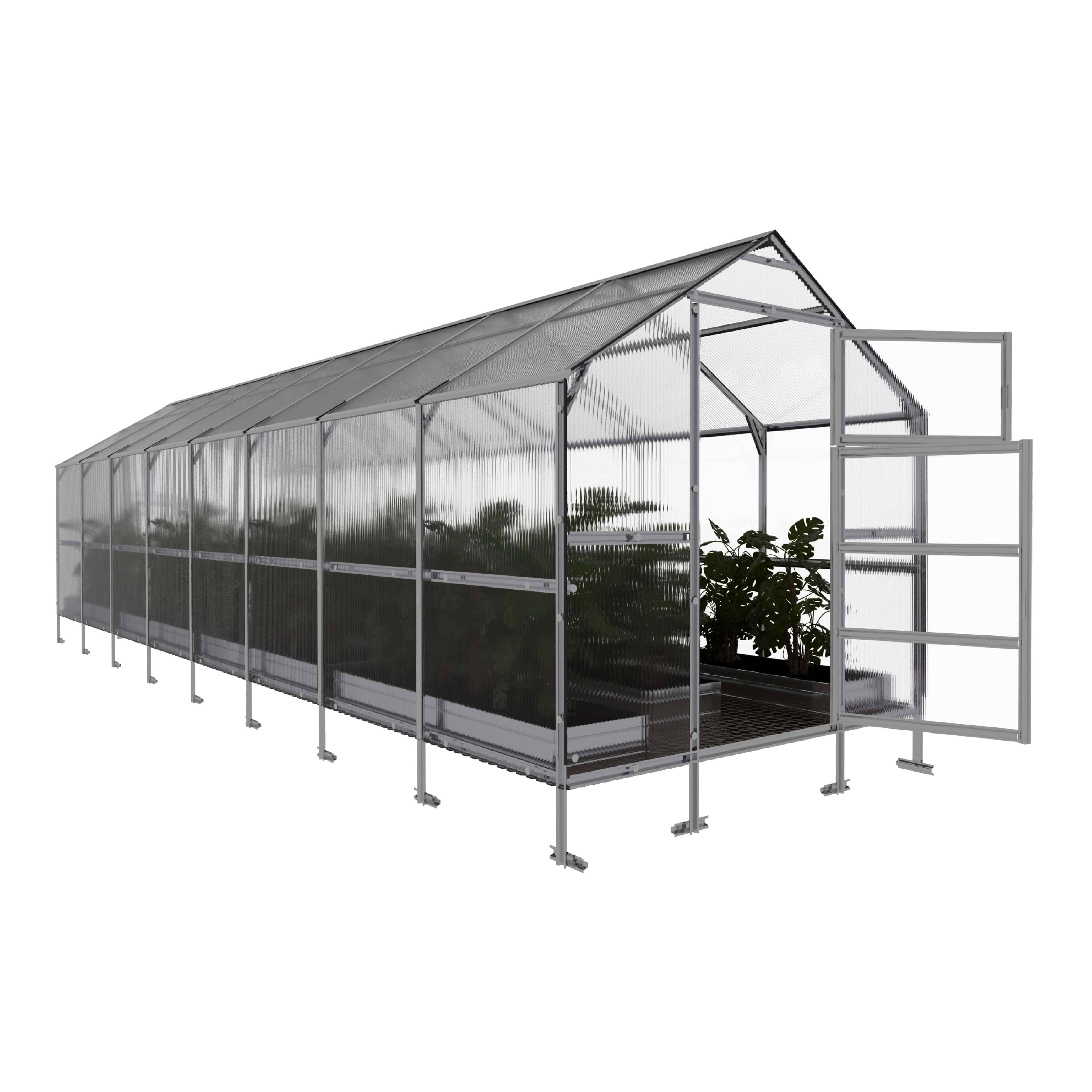 KLASIKA GREENHOUSES - Serre KLASIKA BERNARD 2,35 x 8 m (18,8 m²), 6 mm avec revêtement en polycarbonate - Image 5