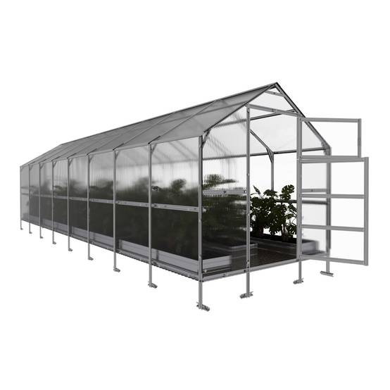 Serre KLASIKA BERNARD 2,35 x 8 m (18,8 m²), 6 mm avec revêtement en polycarbonate - Image 4