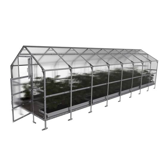 KLASIKA GREENHOUSES - Serre KLASIKA BERNARD 2,35 x 8 m (18,8 m²), 6 mm avec revêtement en polycarbonate - Image 4