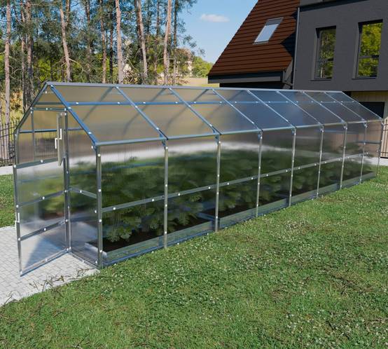 KLASIKA GREENHOUSES - Serre KLASIKA BERNARD 2,35 x 8 m (18,8 m²), 6 mm avec revêtement en polycarbonate - Image 2